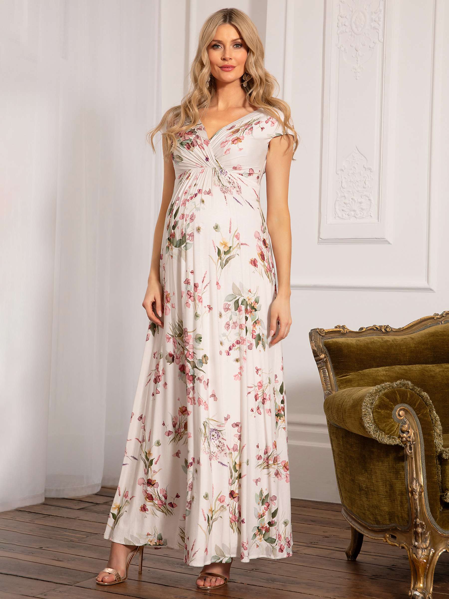 Buy Tiffany Rose Francesca Floral Maxi Maternity Dress, White/Multi Online at johnlewis.com