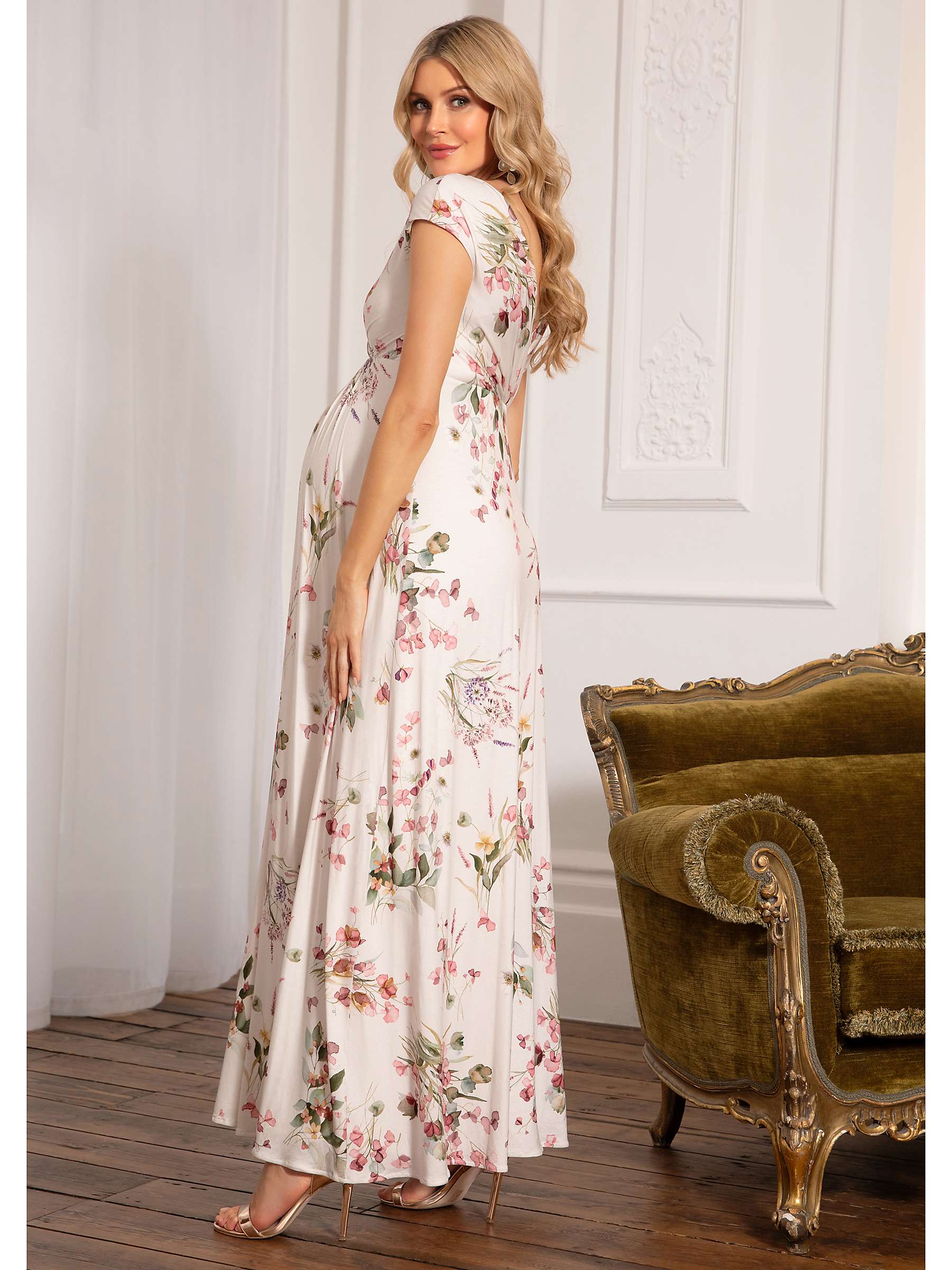 Buy Tiffany Rose Francesca Floral Maxi Maternity Dress, White/Multi Online at johnlewis.com
