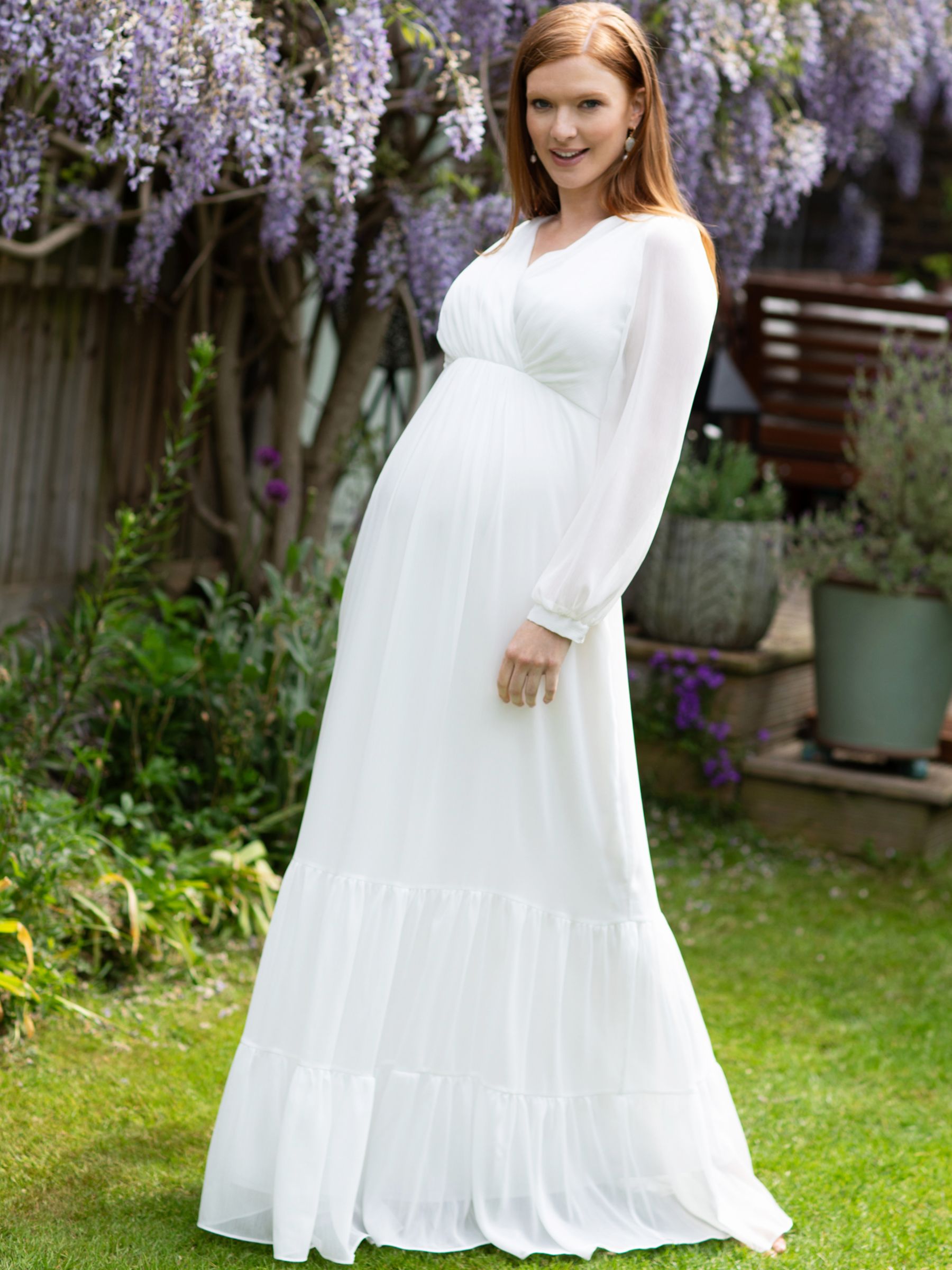 Tiffany Rose Maternity Bella Maxi Dress, White, 12-14