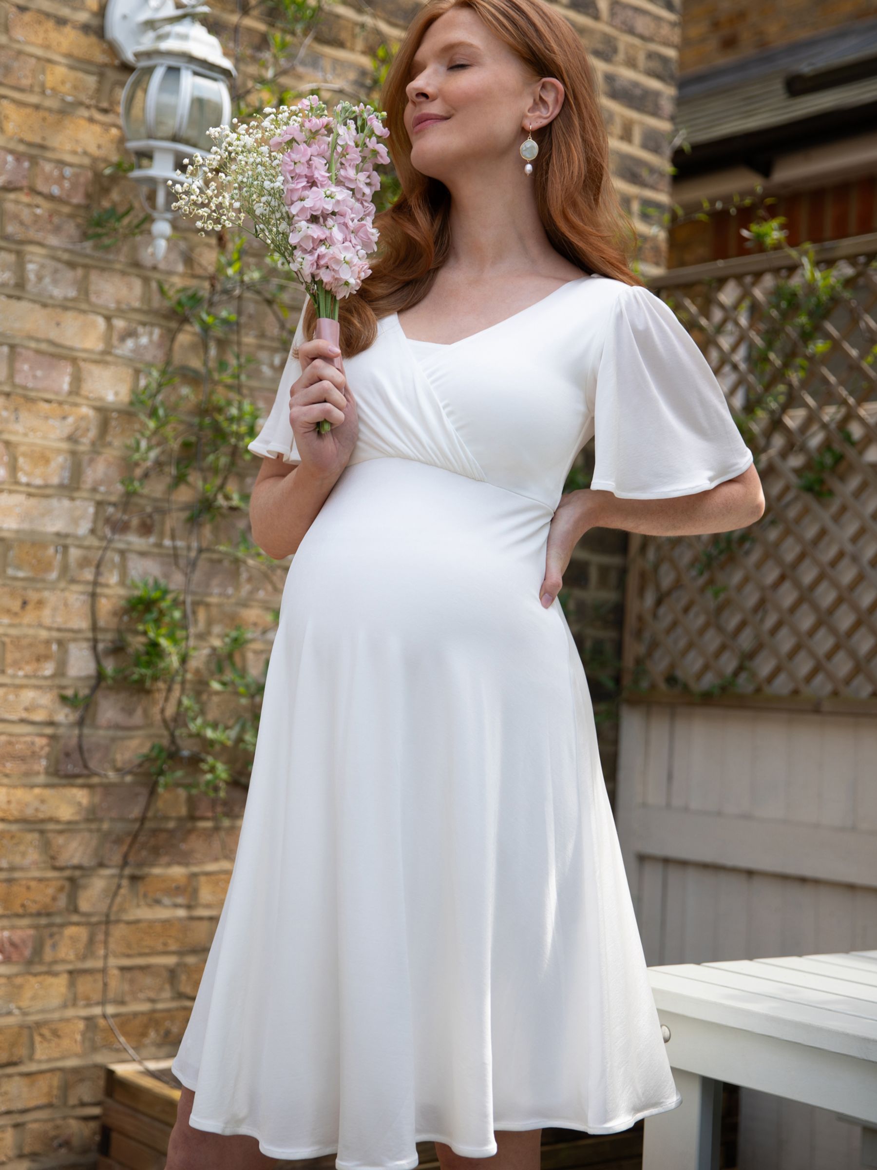 Tiffany Rose Alicia Maternity & Nursing Dress, Ivory, 6-8
