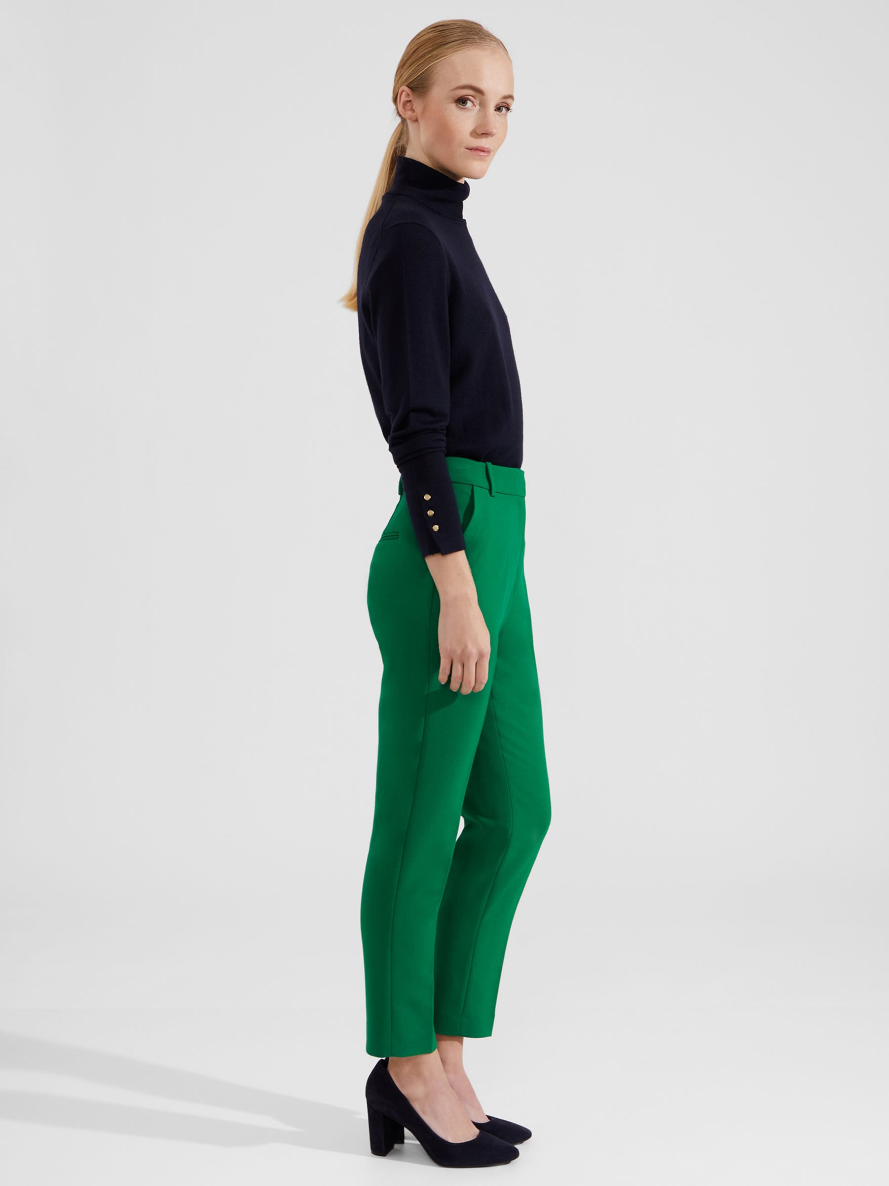 Hobbs Suki Tailored Trousers, Malachite Green, 6