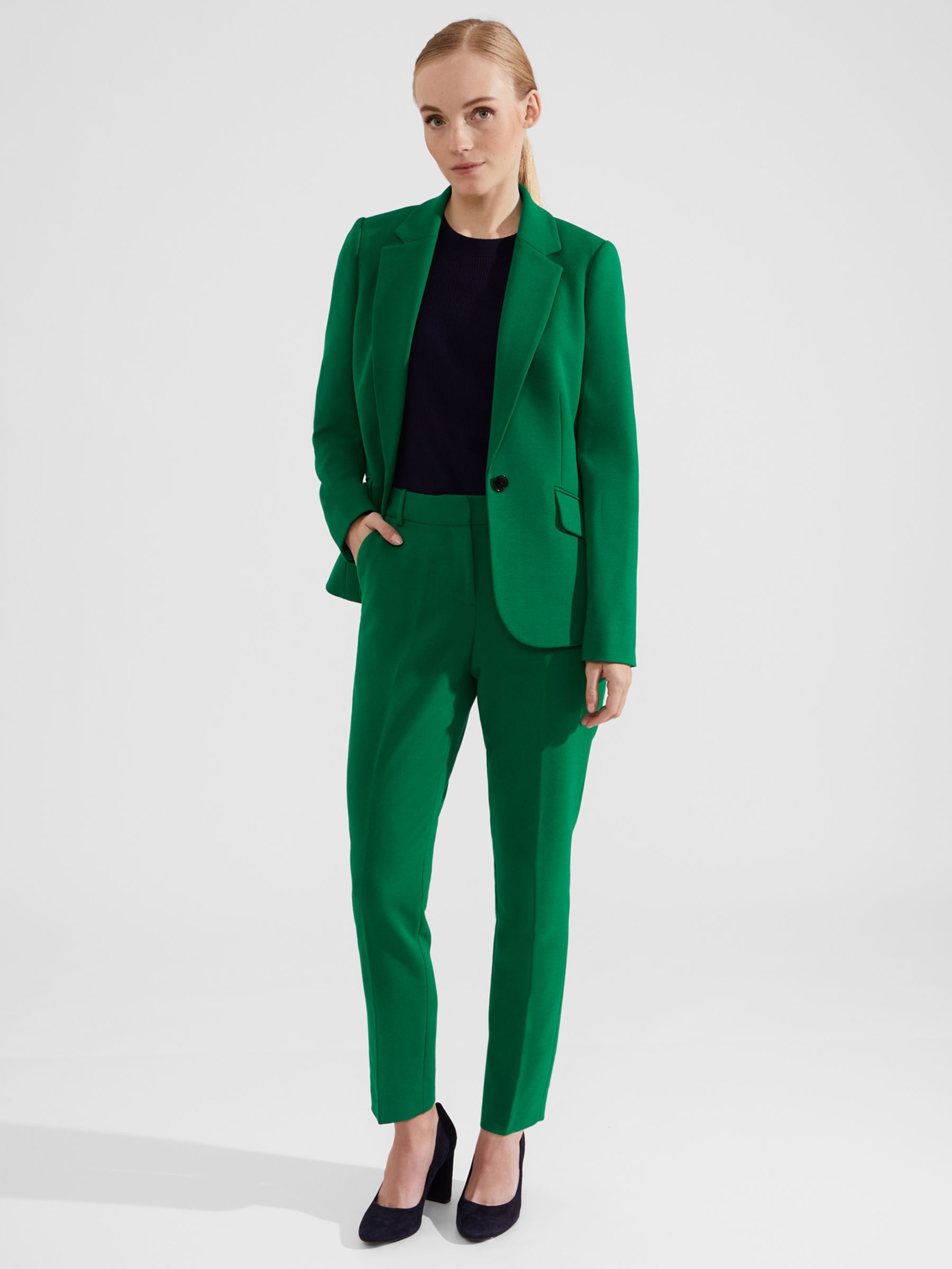 Hobbs Petite Suki Blazer, Malachite Green, 6