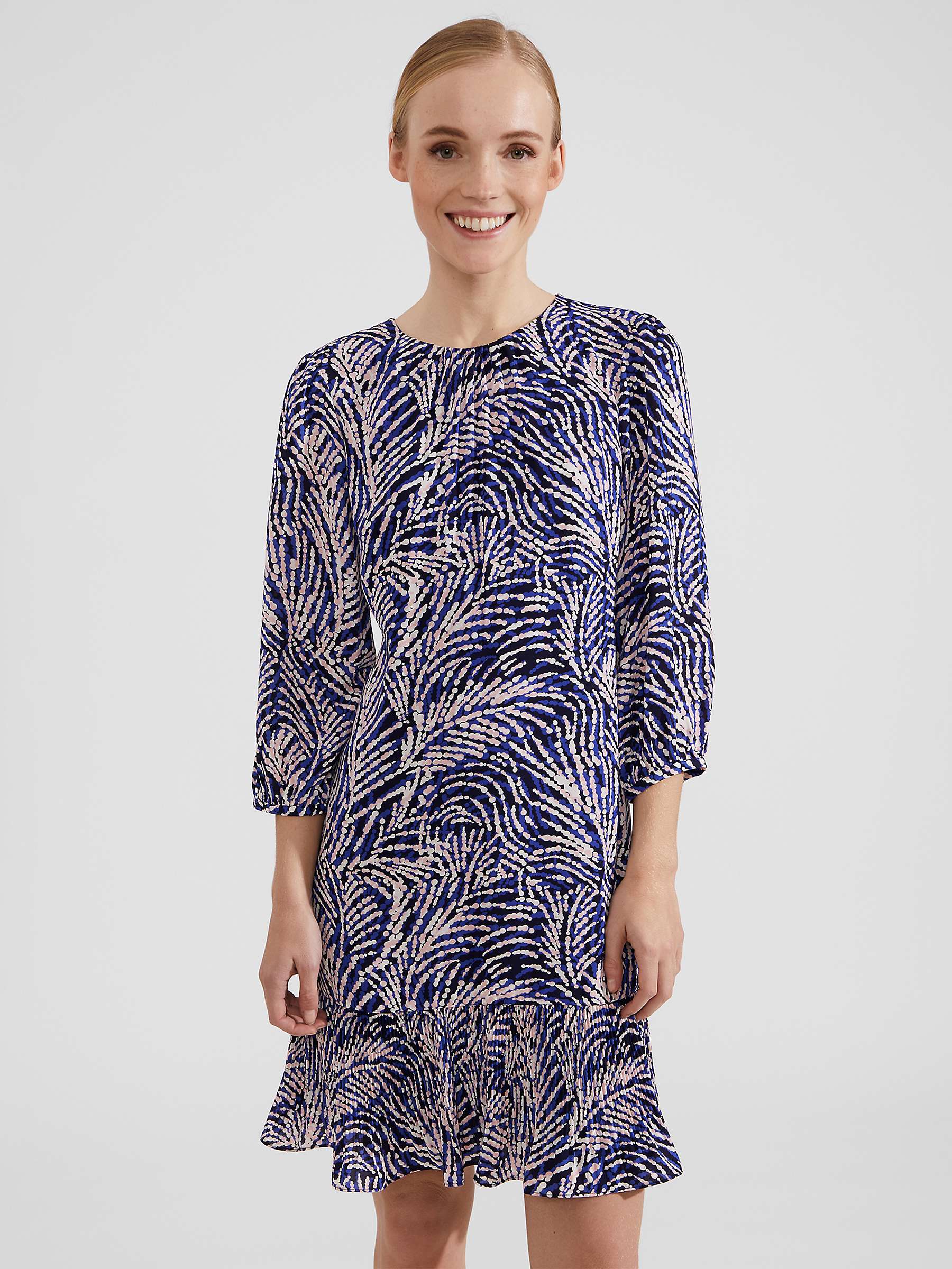 Buy Hobbs Petite Lilith Abstract Print Dress, Navy/Multi Online at johnlewis.com