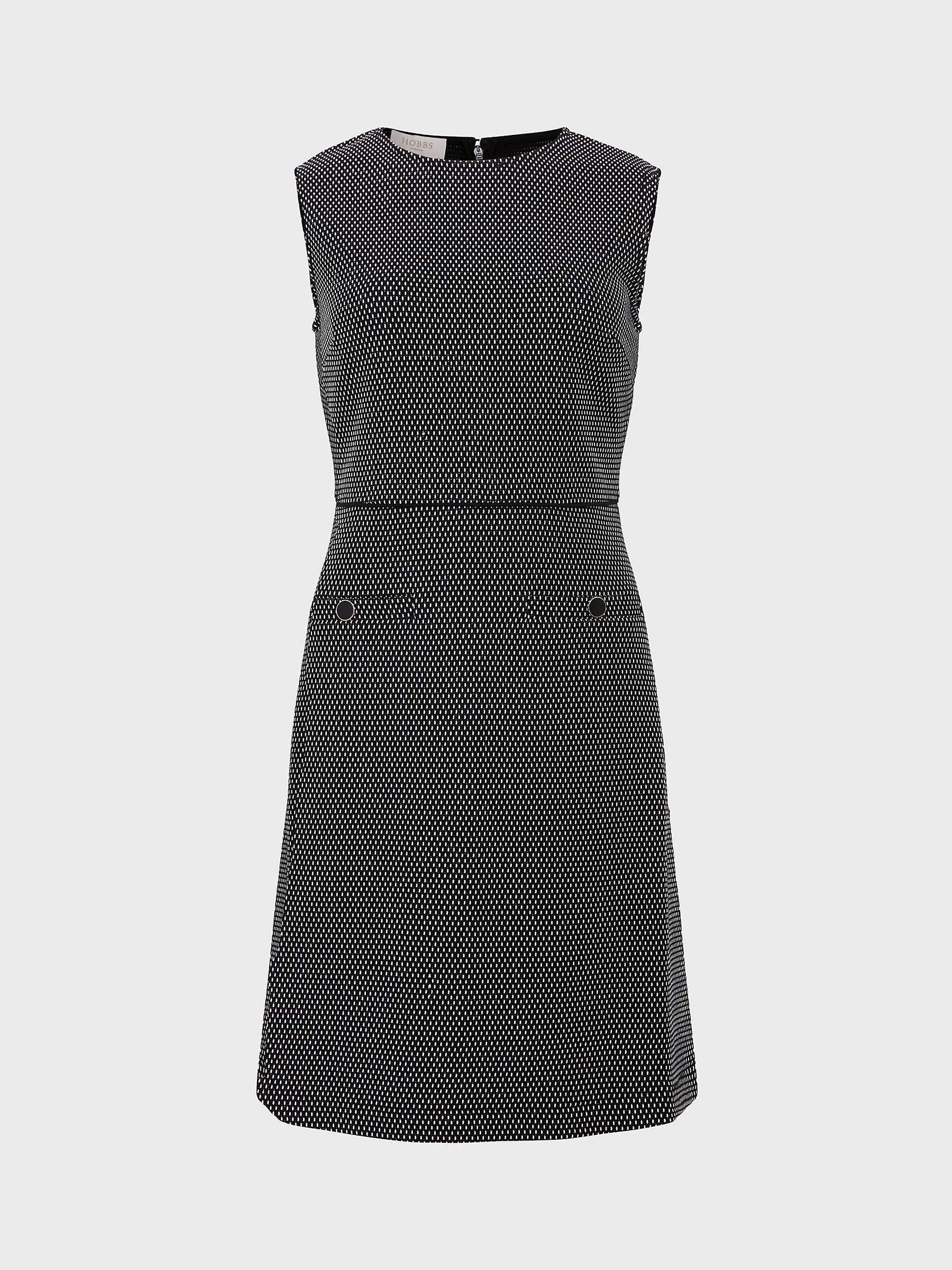 Buy Hobbs Violet Ponte Dress, Black/Ivory Online at johnlewis.com