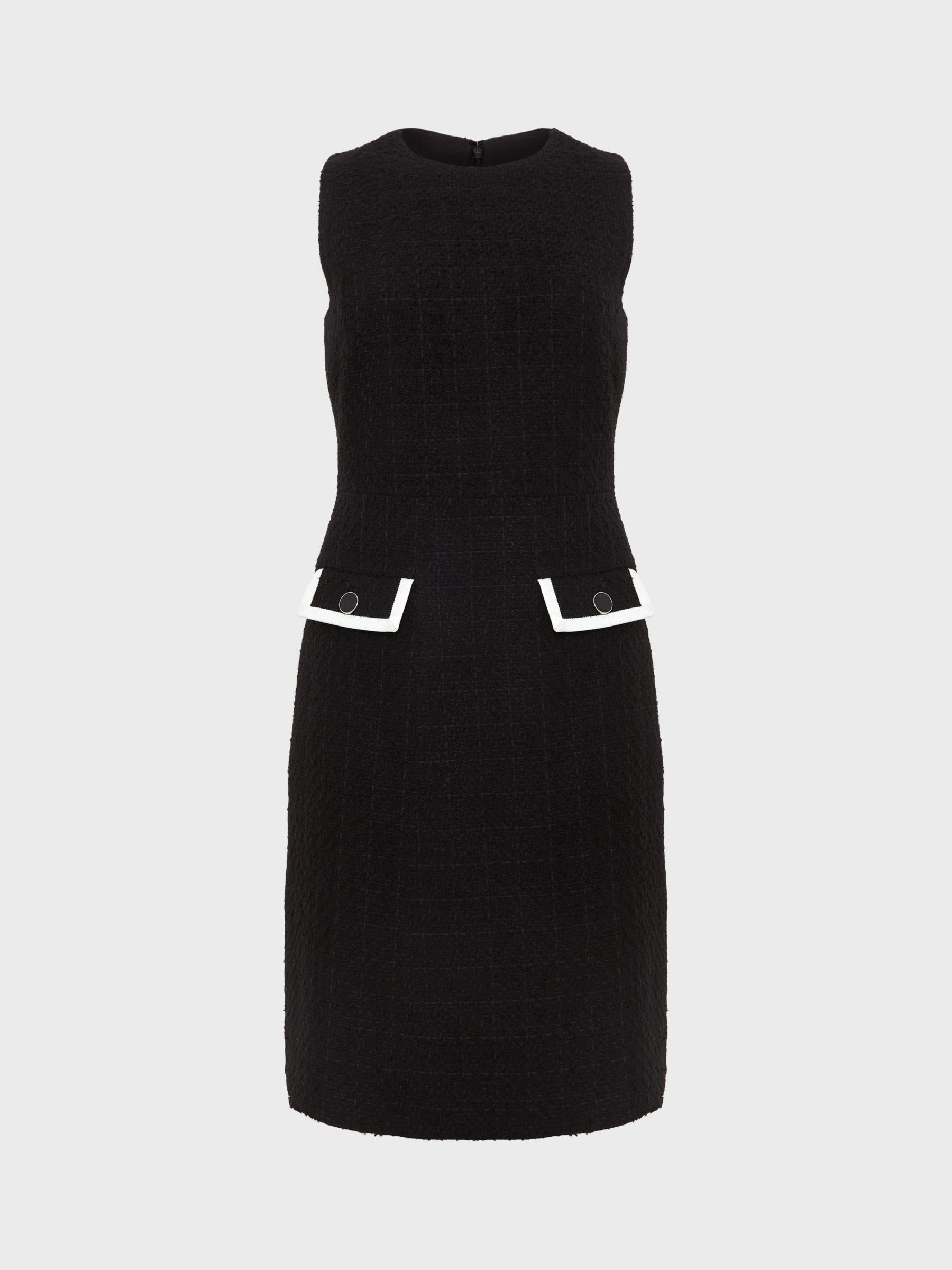 Hobbs Cici Sheath Dress, Black/Ivory at John Lewis & Partners