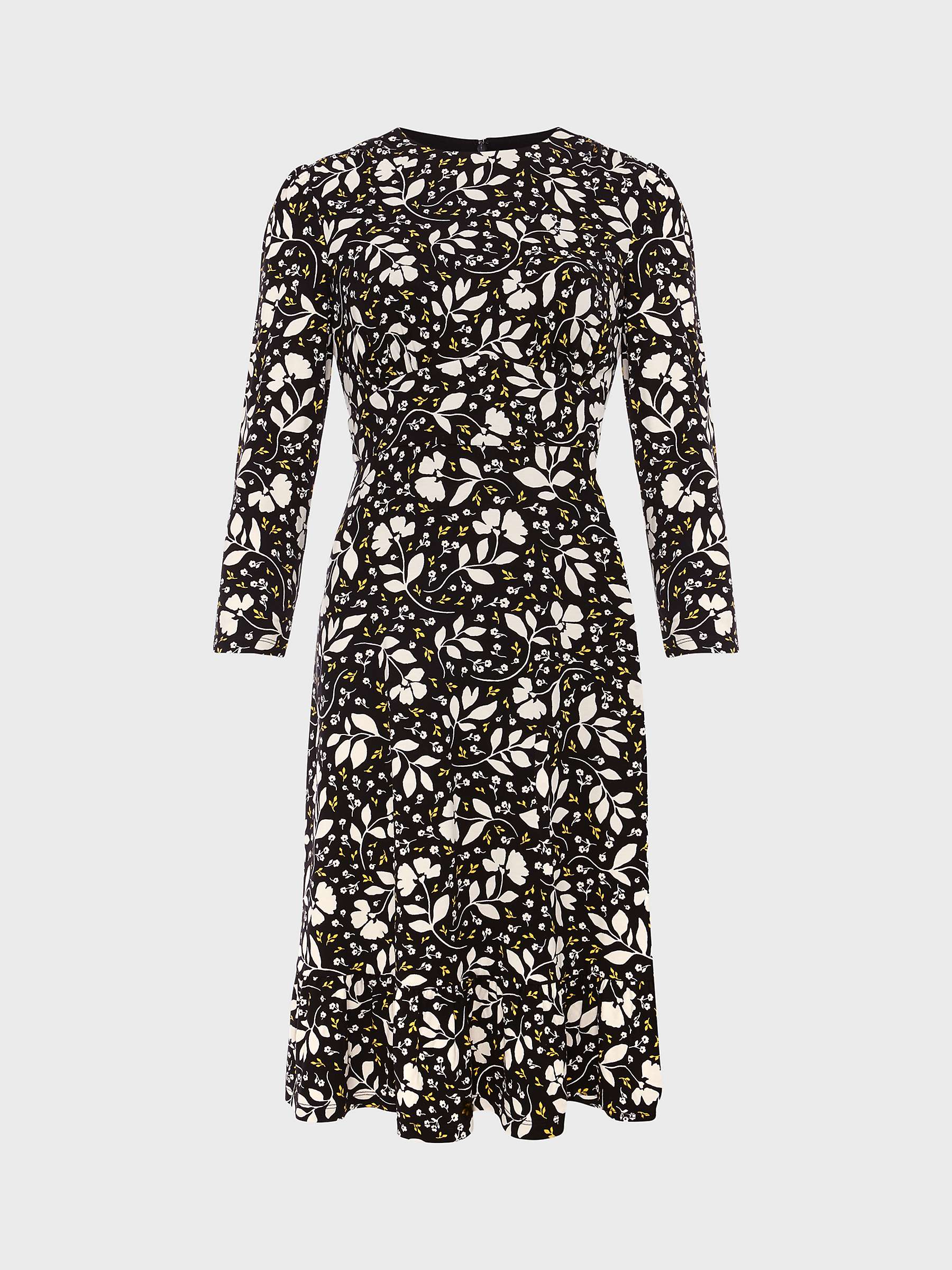 Buy Hobbs Petite Ami Ecovero Mini Dress, Black/Multi Online at johnlewis.com