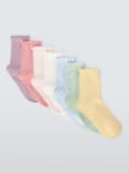 John Lewis Kids' Cotton Rich Frill Top Socks, Pack of 7, Multi