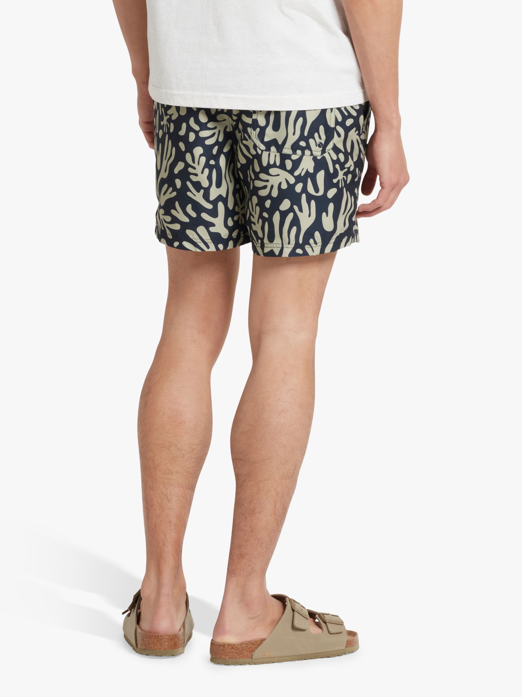 Farah Colbert Reef Print Swim Shorts, Navy/Multi, M