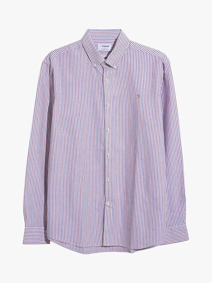 Buy Farah Brewer Long Sleeve Organic Cotton Stripe Shirt Online at johnlewis.com