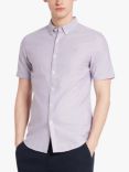 Farah Brewer Short Sleeve Organic Cotton Shirt, Slate Purple