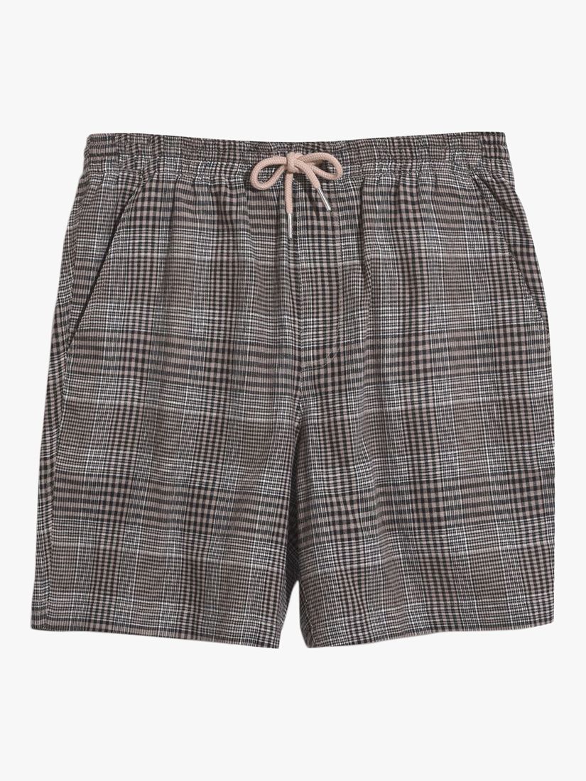 Farah Redwald Linen Blend Check Shorts, True Khaki, L