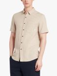 Farah Denzie Short Sleeve Organic Cotton Shirt, True Navy