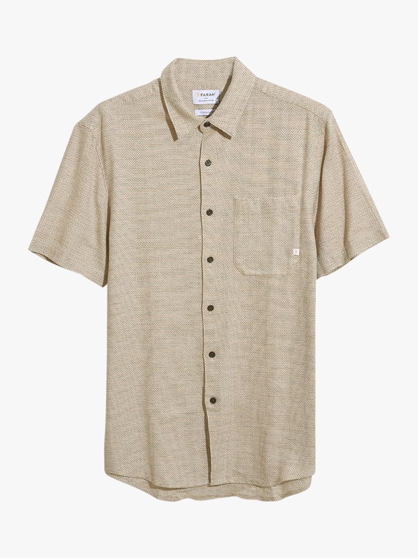Buy Farah Denzie Short Sleeve Organic Cotton Shirt Online at johnlewis.com