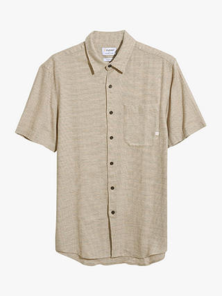 Farah Denzie Short Sleeve Organic Cotton Shirt, Ecru