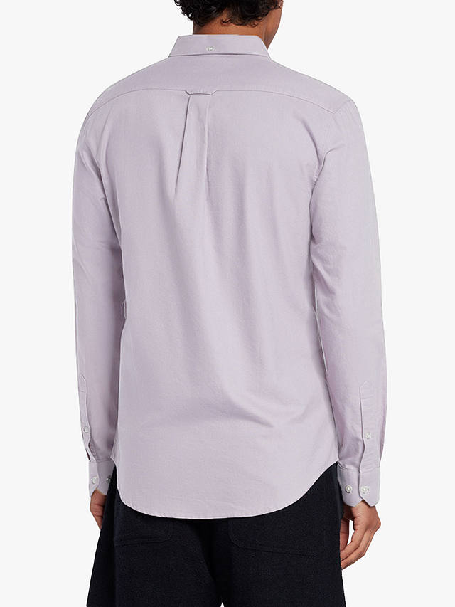 Farah Brewer Long Sleeve Organic Cotton Shirt, Slate Purple