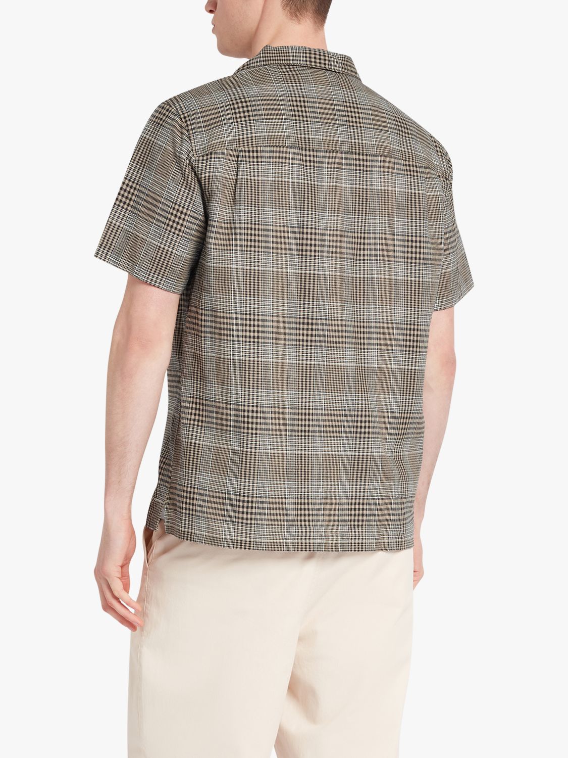 Buy Farah Yute Short Sleeve Linen Blend Shirt, True Khaki Online at johnlewis.com