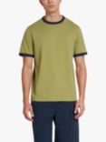 Farah Groves Ringer Short Sleeve T-Shirt, Moss Green