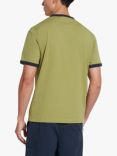 Farah Groves Ringer Short Sleeve T-Shirt, Moss Green