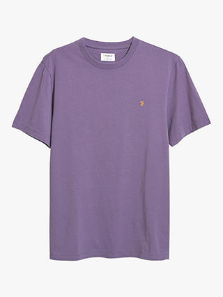 Farah Danny Regular Fit Organic Cotton T-Shirt, Slate Purple
