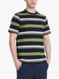 Farah Caspar Striped Organic Cotton Short Sleeve T-Shirt, Multi, Multi