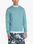 Farah Tim Slim Fit Organic Cotton Terry Sweatshirt, Brook Blue