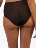 Playful Promises Jessie Whip Embroidery High Waist Knickers, Pink/Black