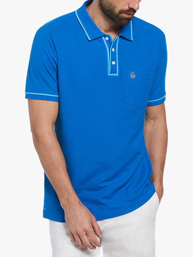 Original Penguin Earl Short Sleeve Polo Shirt, Blue