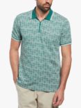 Original Penguin 1/4 Zip All-Over Geo Print Polo Shirt, Green