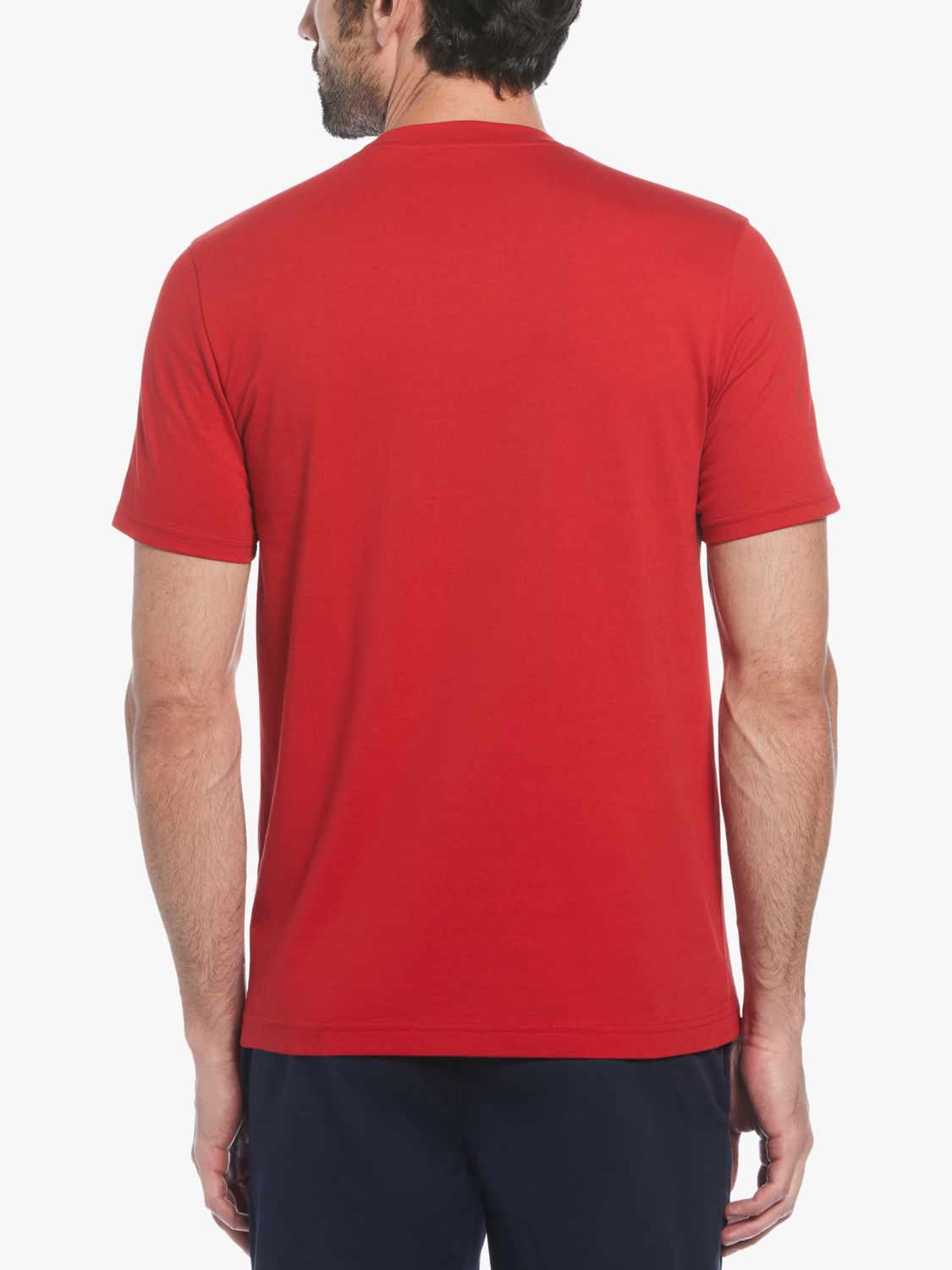 Original Penguin Short Sleeve Spliced Logo T-Shirt, Red, L