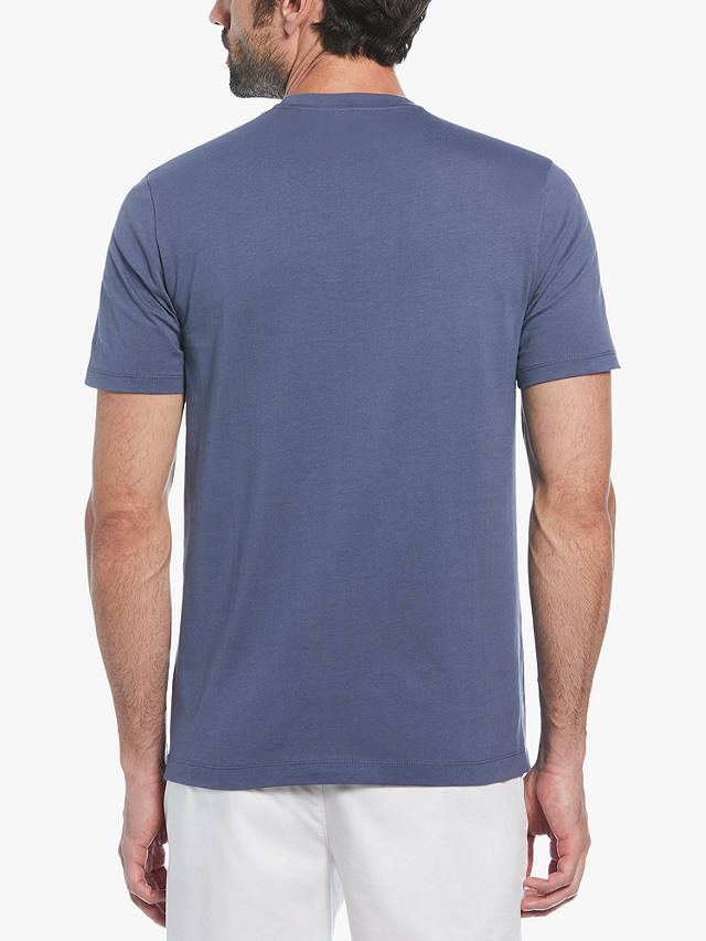 Original Penguin Pin Point Embroidery T-Shirt, Blue Indigo