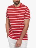 Original Penguin Breton Stripe Short Sleeve T-Shirt, Red/White