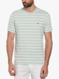 Original Penguin Breton Stripe Short Sleeve T-Shirt, Green/White