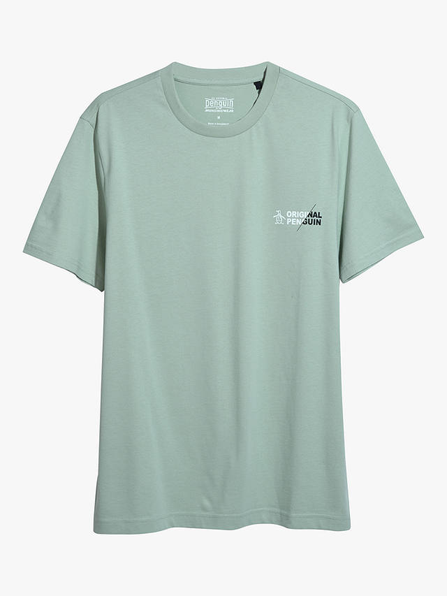 Original Penguin Short Sleeve Spliced Logo T-Shirt, Green