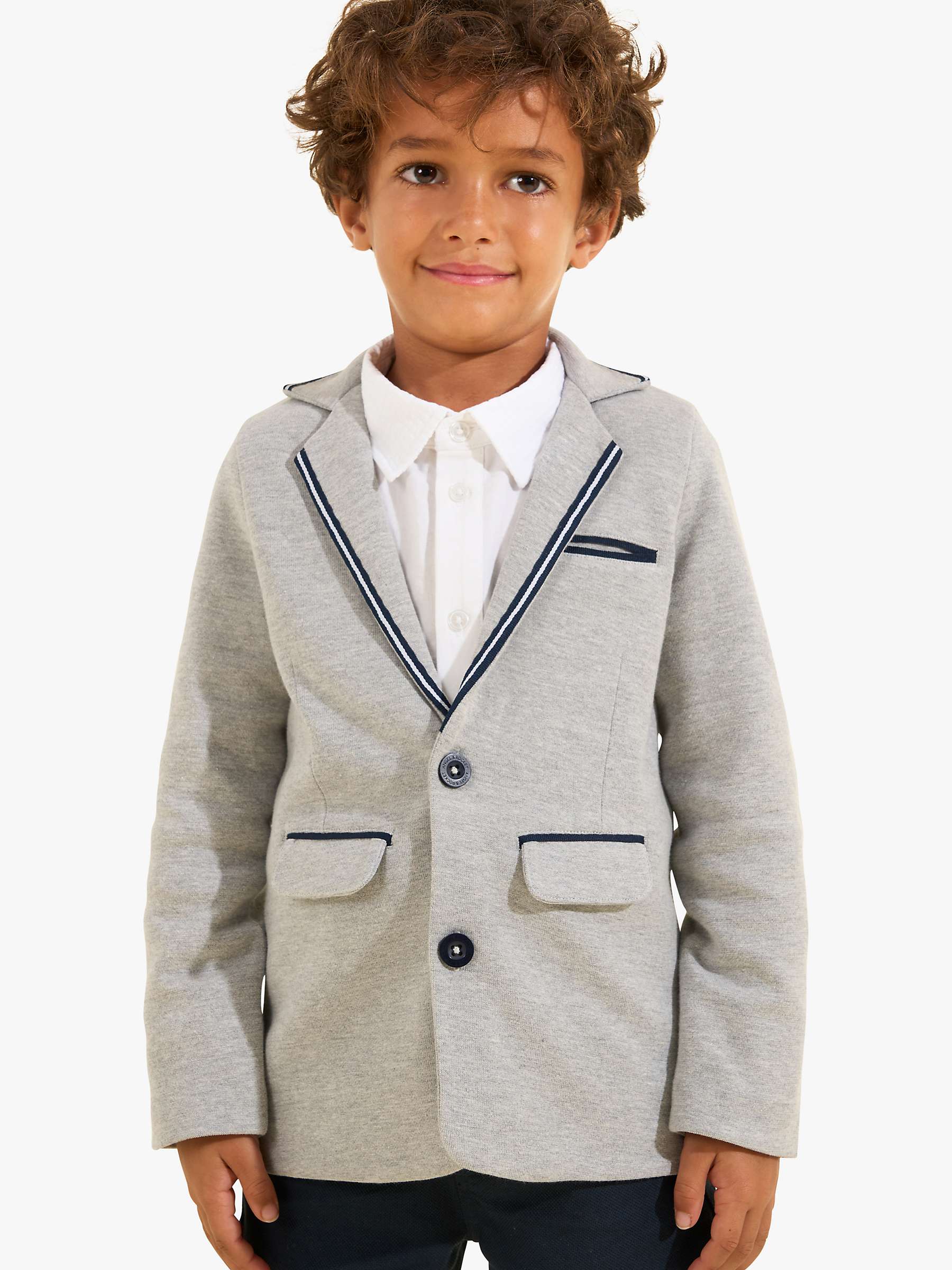 Buy Angel & Rocket Kids' Ashton Tailored Jersey Blazer, Grey Online at johnlewis.com