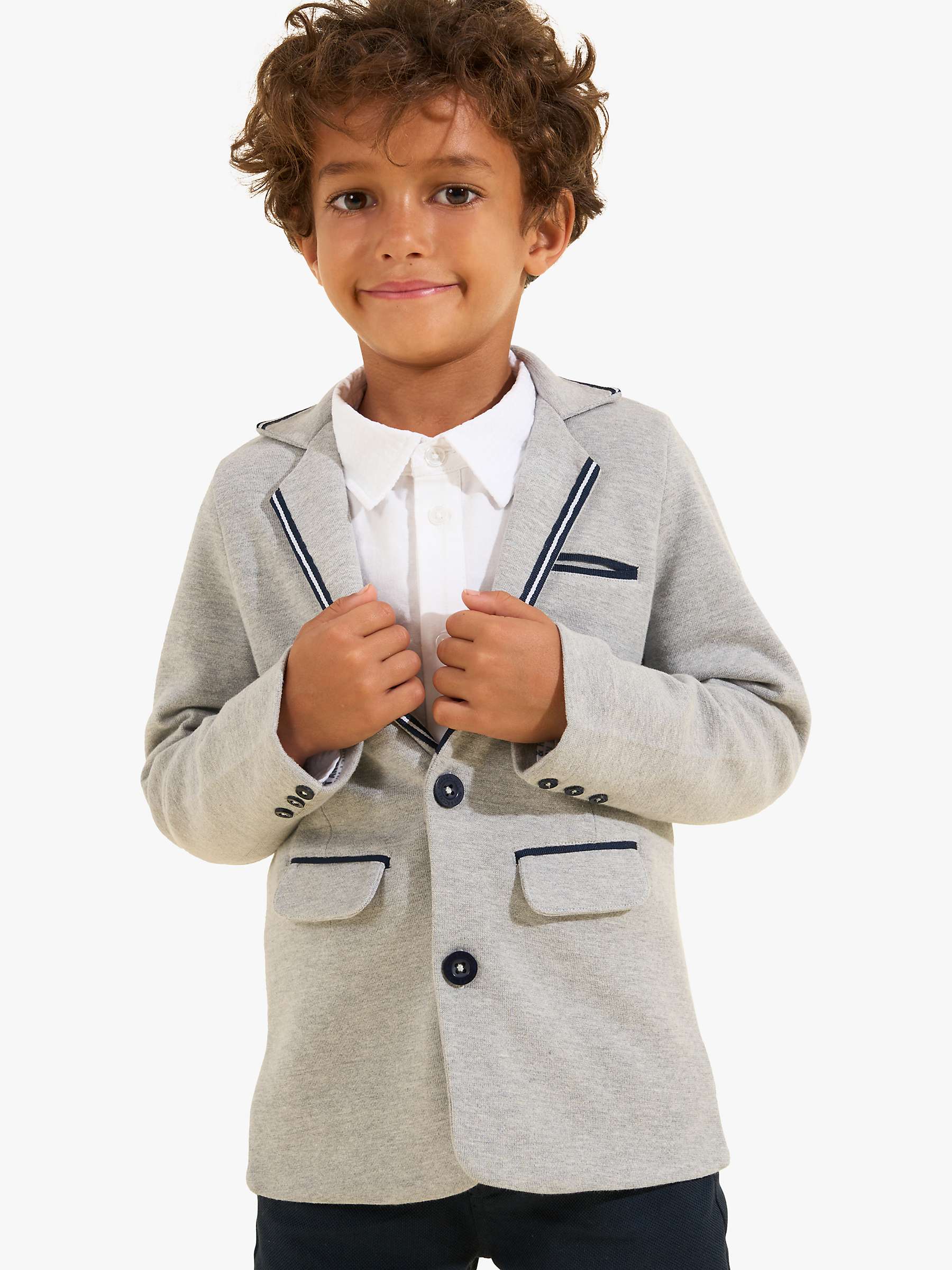 Buy Angel & Rocket Kids' Ashton Tailored Jersey Blazer, Grey Online at johnlewis.com