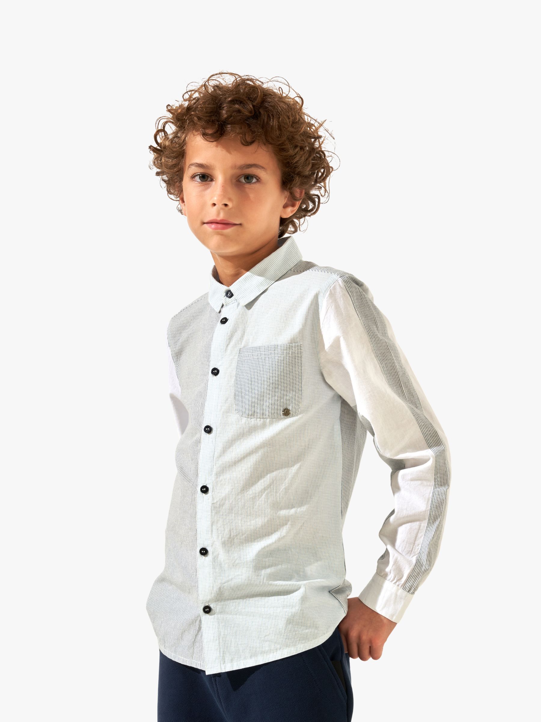 Buy Angel & Rocket Kids' Chase Stripe Panelled Shirt Online at johnlewis.com
