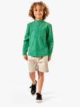 Angel & Rocket Kids' Omar Mandarin Shirt, Green
