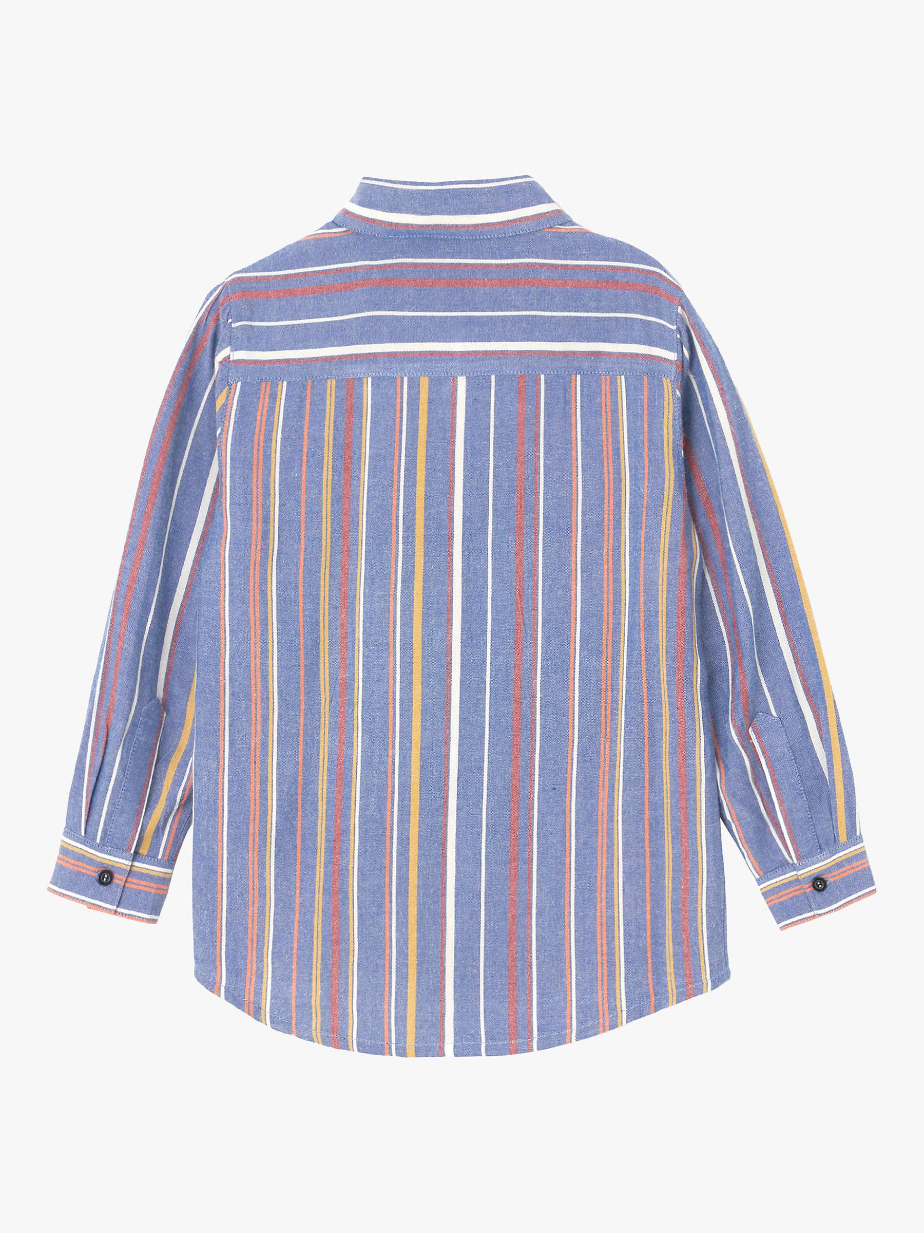 Buy Angel & Rocket Kids' Textured Multi Stripe Shirt, Blue Online at johnlewis.com