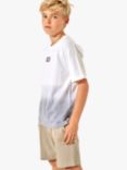 Angel & Rocket Kids' Brand Logo Ombre Tie Dye T-Shirt, Grey