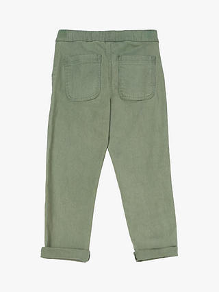 Angel & Rocket Kids' Jace Stitch Detail Washed Trousers, Green