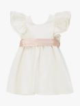 Angel & Rocket Baby Sateen Sash Dress, Cream
