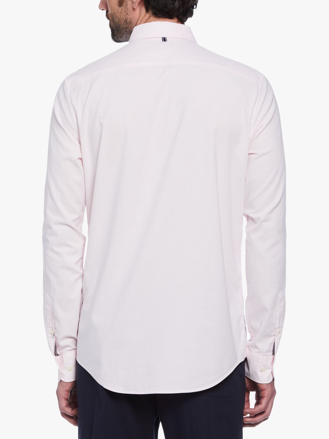 Original Penguin Long Sleeve Stretch Oxford Shirt, Pink, M