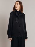 Ghost Anna Pussybow Blouse, Black