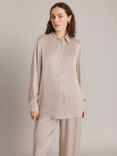 Ghost Ellie Satin Shirt, Beige