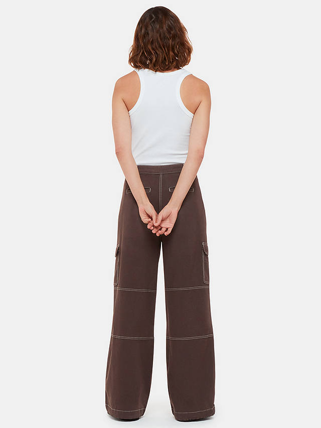 Whistles Lorna Cargo Trousers, Chocolate