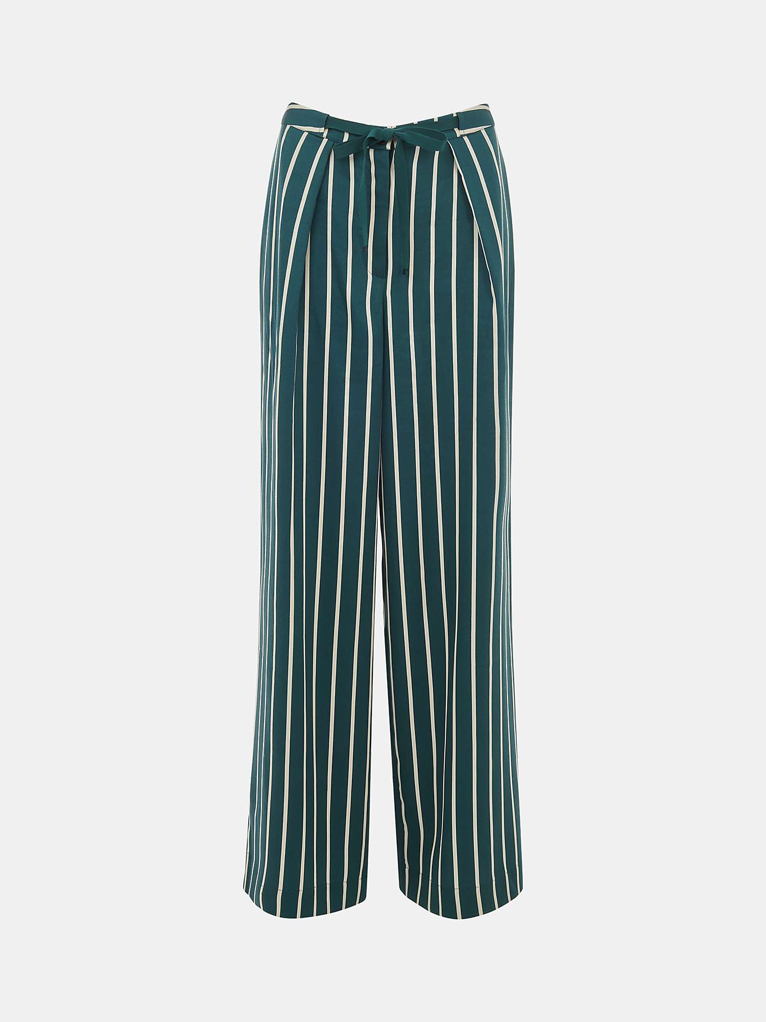 Buy Whistles Petite Alex Stripe Wide Leg Trousers, Green/Multi Online at johnlewis.com