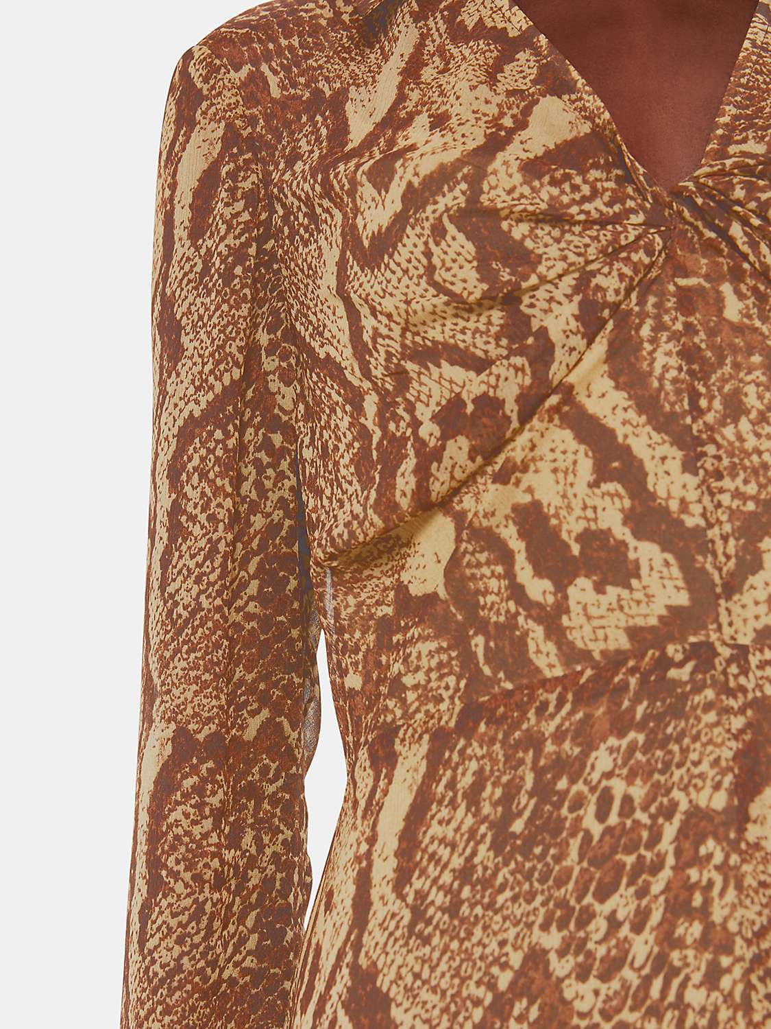 Buy Whistles Petite Serpent Print Midi Dress, Multi Online at johnlewis.com