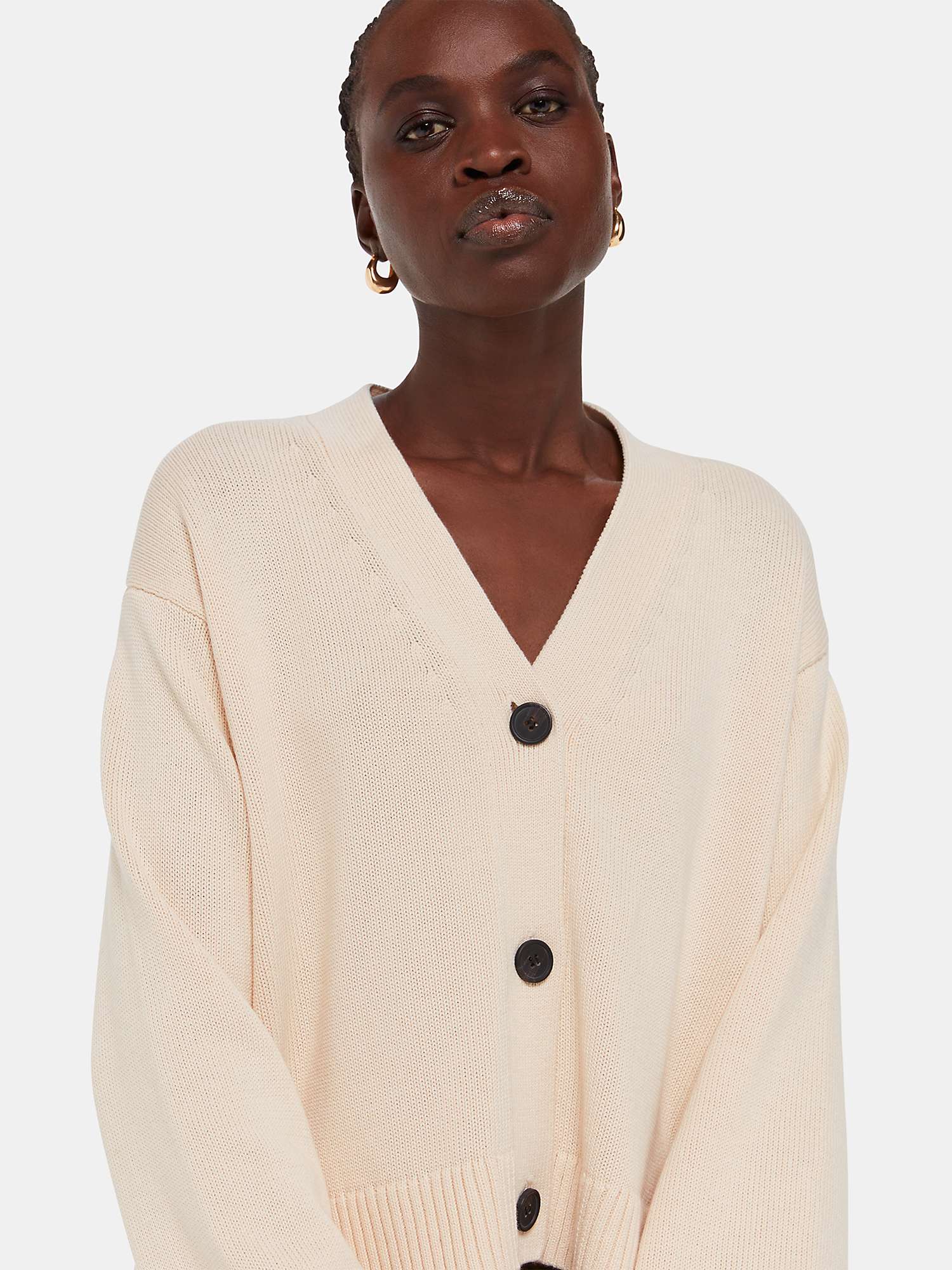 Buy Whistles Nina Button Front Cardigan Online at johnlewis.com