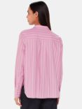 Whistles Stripe Cotton Boxy Fit Shirt, Pink/Multi