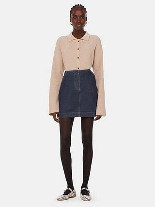 Whistles Denim Mini Skirt, Dark Denim